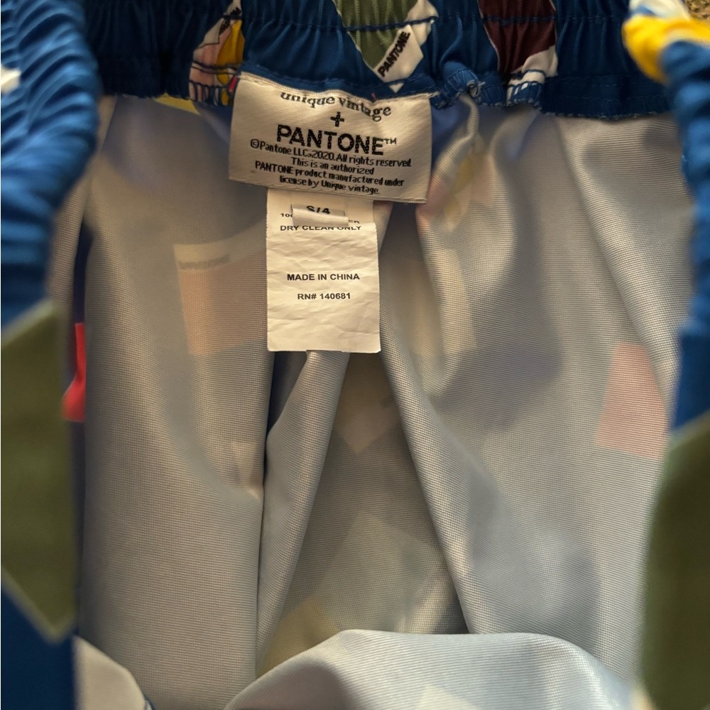 Unique Vintage x Pantone Blue Color Chips Jayne Swing Skirt - Picture 6 of 7